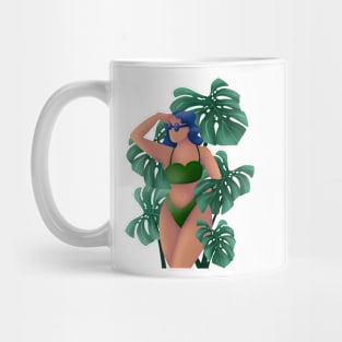 Plant Lady Summer, Beach and Monstera Plants Mug